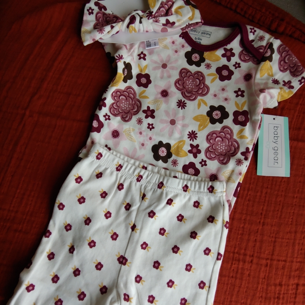 Girls matching outfit with headband